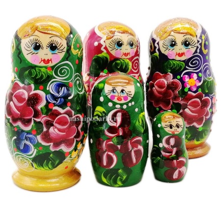 Матрешка недорогая 3 мест 10 см. арт. 896279