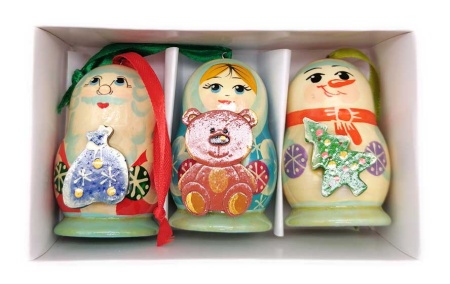 Елочные игрушки набор 6 шт. 4х6 см. арт. 7654299