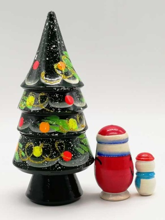 Елка матрешка, новый год 2021, малая 15 см. 3 места арт. 346562