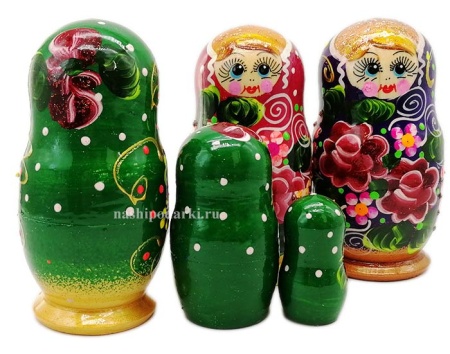 Матрешка недорогая 3 мест 10 см. арт. 896279