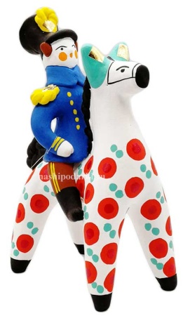 Офицер на коне дымка 17х12 см. арт. 865274