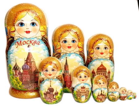 картинка Матрешка "Москва" 10 мест 27 см. арт. 1652223 матрешки картинка Матрешка "Москва" 10 мест 27 см. арт. 1652223 матрешки