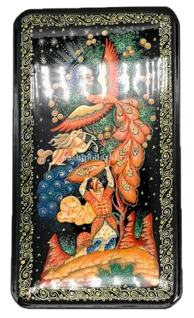 Шкатулка палех Жар-птица 18х10см арт. 873432 
