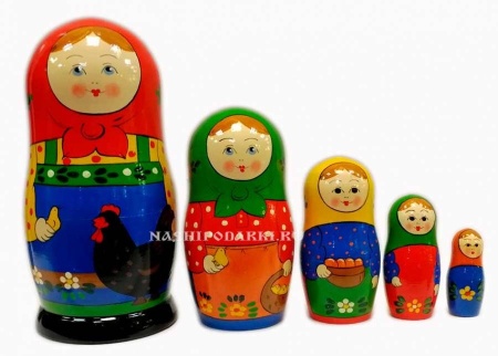 Матрешка сергеево_посадская 5 мест 18см арт 94578