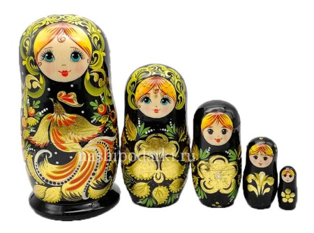 Матрешка "Жар-птица" 5 мест 15 см. арт. 86431  Матрешка "Жар-птица" 5 мест 15 см. арт. 86431