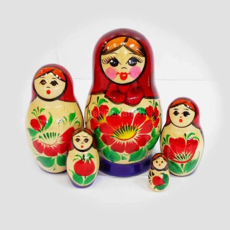 Матрешка "Вятская" 5 мест 9см 1218736
