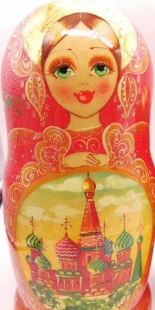 Матрешка Москва красная 18 см. 5 мест арт. 56229