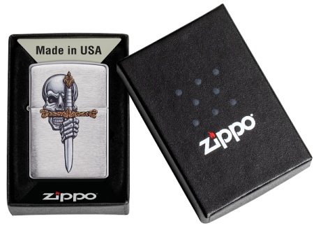 картинка Зажигалка Sword Skull Design ZIPPO 49488 магазин подарков