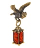 Фигурка из латуни Птица Сова с фонарем 50х95 мм. арт. 2286