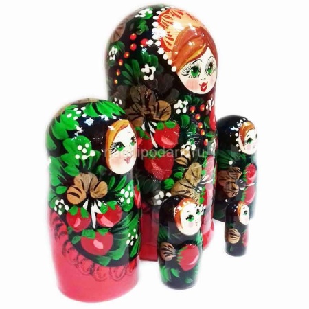 картинка Матрешка Хохлома 5 мест 16см  Арт. 280319688