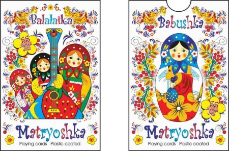 Карты игральные сувенирные "Матрёшка" арт. 900034W  Карты игральные сувенирные "Матрёшка" арт. 900034W