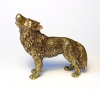Фигурка из латуни с янтарем Волк большой арт. 1398