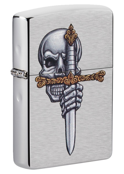 картинка Зажигалка Sword Skull Design ZIPPO 49488 магазин подарков