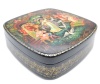 Авторская высокохудожественная шкатулка Палех "Царевна лягушка"  15х15 см. арт. 6846522 
