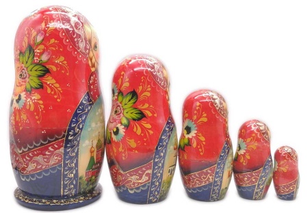 Матрешка авторская "Москва" 18 см. арт. 573529