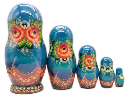 Матрешка Тройка 18 см. 5 мест арт. 8432511