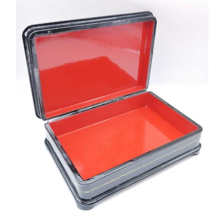 Шкатулка лаковая миниатюра Палех "Тройка" 17х12 см арт 4762339