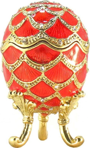 Яйцо пасхальное "Чешуя" , цвет красный арт. BP1085K10G 