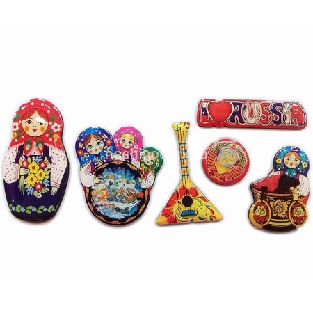 Магнит с Матрешкой набор 6 шт. 7x14см Арт. 140219211