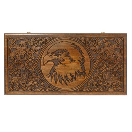 Нарды резные «Орел» Люкс, Haleyan  Артикул: kh009 