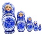 Матрешка под Гжель 5 мест 17 см. арт. 797771  Матрешка под Гжель 5 мест 17 см. арт. 797771