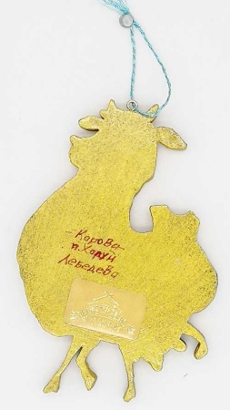 Подвес "Корова" Холуй эмаль 10х10 см. арт. 3235755  Подвес "Корова" Холуй эмаль 10х10 см. арт. 3235755