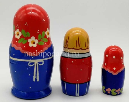 Матрёшка Сергиево-посадская 3 куклы 10 см. арт.7765311