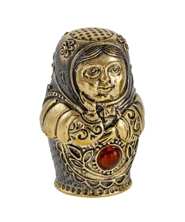 Фигурка из латуни Наперсток Матрешка Шкатулка 30х40 мм. арт. 2649