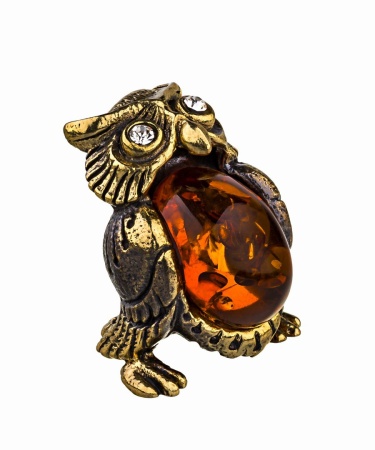 Фигурка из латуни Птица Филин большой 22х32 мм. арт. 110