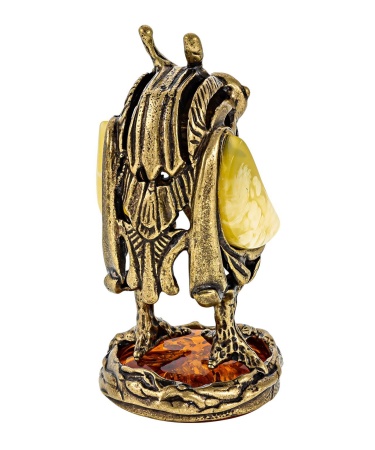 Фигурка из латуни Филин-трансформер 28х58 мм. арт. 517