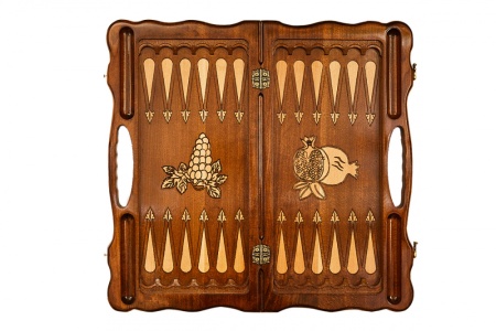 Шахматы + нарды резные "Неркени" 60, с ручкой, Haleyan Артикул: kh147-6 