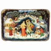 Шкатулка Палех "Шла девица за водой" 10х15см Арт. 140219199 