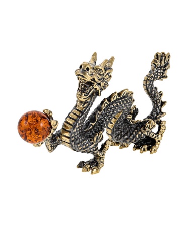 Дракон Китай с шаром без подставки 60х30 мм. арт. 2554.1