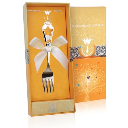 Вилка детская "Звезда" с синей эмалью Артикул: 502ВЛ05008, магазин 