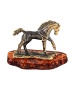 Фигурка из латуни с янтарем Лошадь Мустанг 55х45 мм. арт. 2081