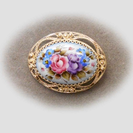 картинка Ростовская финифть Брошь арт. 1118441  картинка Ростовская финифть Брошь арт. 1118441