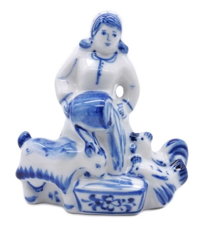 Фигурка Гжель "Хозяюшка" 11 см. арт.92828394