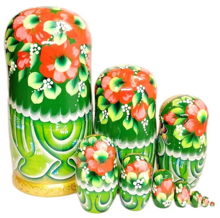 Матрешка "Москва" 27 см. 10 мест арт. 1652221