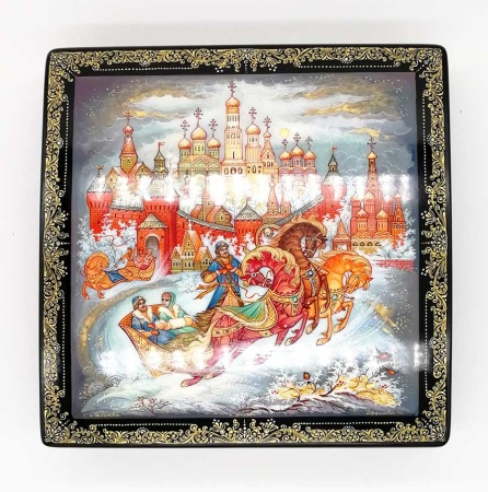 Шкатулка "Москва" Холуй 20х20 см. арт. 765352