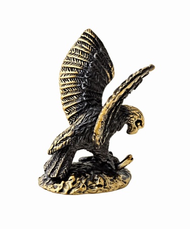 Фигурка из латуни Птица Орел Кисловодск без подставки 40х30 мм. арт. 1206.1