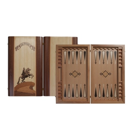 Нарды Сенеж «Петр Первый» (Россия, дерево, 60х35х6 см) Артикул: WGN-Pit-ST 