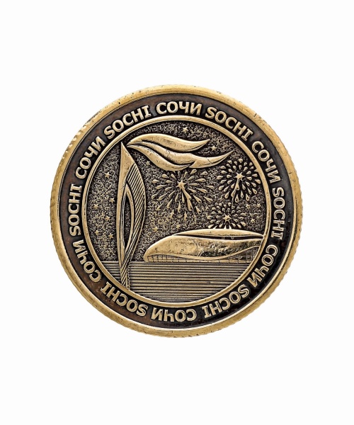 Монета Сочи- Знаю прикуп живу в сочи 30х30 мм. арт. 1581