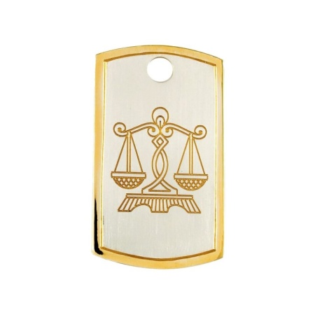 картинка Серебряная Подвеска-жетон "Весы" Арт: 10040479Е11 
