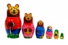 Матрешка "Мишки" 6 мест 13см арт. 978121