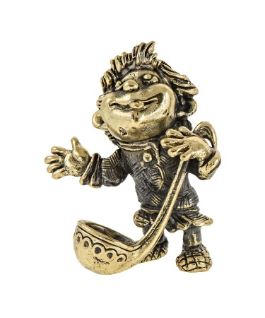 Фигурка из латуни Домовенок с поварешкой без подставки 40х40 мм. арт. 2793.1