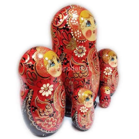 Матрешка деревяная 5 частей 19см Арт. 2102283