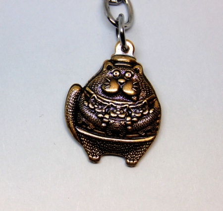 Брелок из латуни Кот - три кота арт. 1780 Брелок из латуни Кот - три кота арт. 1780