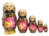 Матрешка под Жостово 5 мест 17 см. арт. 797772
