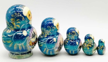 Матрешка "Зимушка" 12 см. арт. 86535