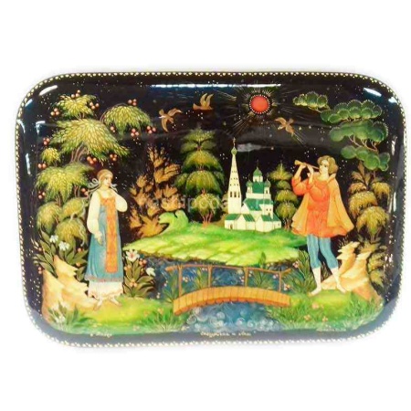 Шкатулка Палех "Снегурочка и лето" 12х17см Арт. 140219197 